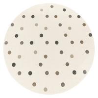 KINDERTEPPICH, mit Punkte-Muster, Beige, Ø 200 cm - Beige, Textil (200/200cm) - KADIMA DESIGN