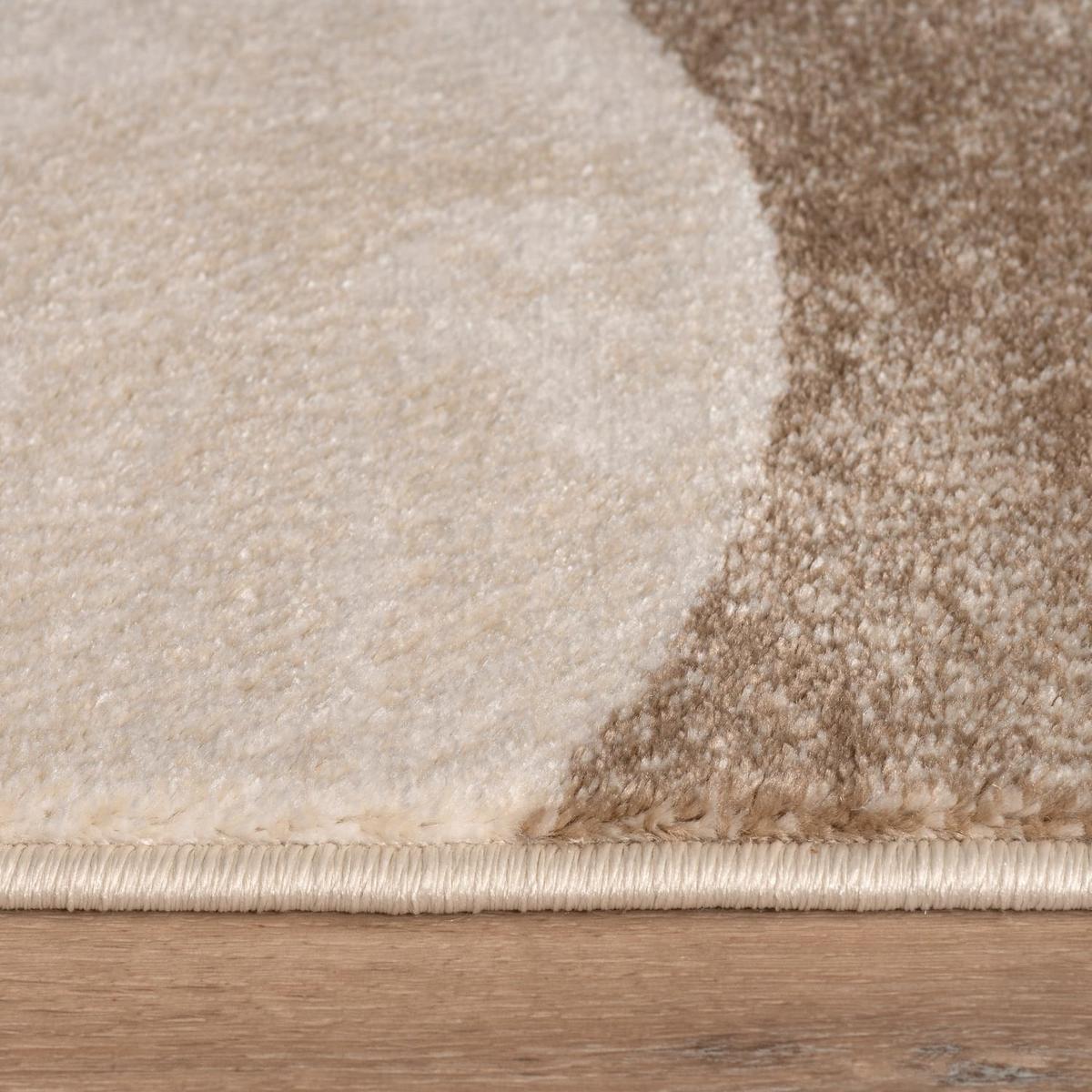 KURZFLORTEPPICH, abstrakt, aus Polypropylen, Florhöhe 11 mm, Beige, 80 x 150 cm - Beige, Textil (150/80cm) - KADIMA DESIGN