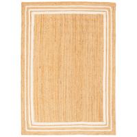 NATURFASER TEPPICH JUTE SALSA BORDÜRE - Creme, Textil (140/200cm) - Pergamon
