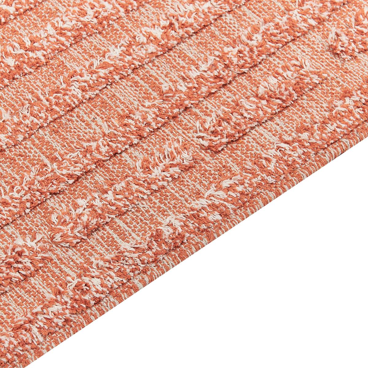 KURZFLOR-TEPPICH Mugla 150/80 cm - Orange, Textil (80/150cm) - Beliani
