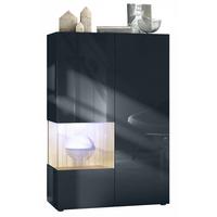 VITRINE Morena Einsatz in Eiche Natur - Eichefarben, Holzwerkstoff (91.5/136.5/37cm) - Vladon