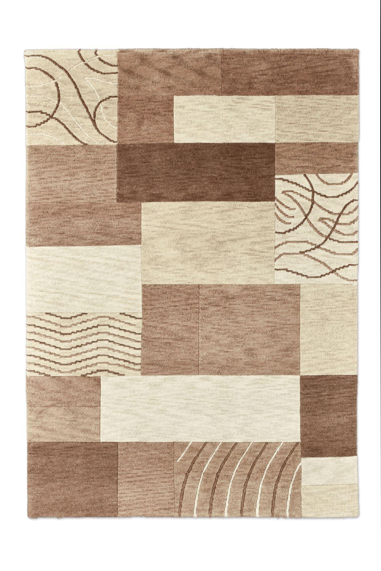 HANDKNÜPFTEPPICH Domas 250x350 cm - Braun, Textil (250/350cm) - THEKO
