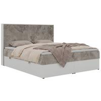 BOXBETT TRAVIT 160/200 - Hellbraun Cord - Topper Visco - H3 - Hellbraun/Schwarz, Kunststoff/Textil (160/200cm) - MKS