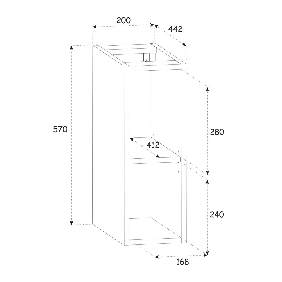 WASCHTISCHUNTERSCHRANK 80.6cm Adriel Weiß - Weiß, Holzwerkstoff (80.6/59/46cm) - Petits-meubles