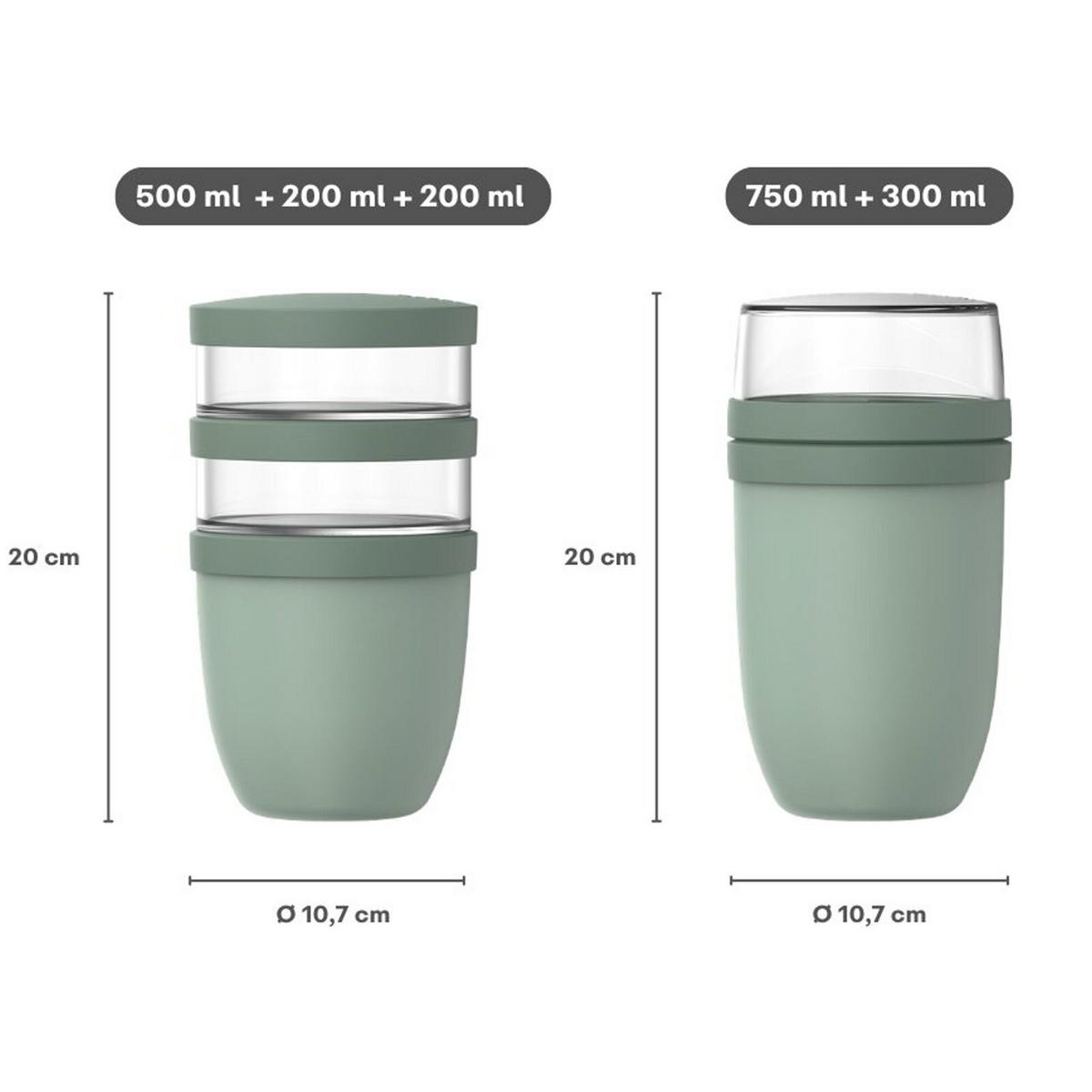 LUNCHPOT-SET XL Ellipse Vivid Blue 900 ml + 1050 ml 2-tlg. - Dunkelblau, Kunststoff (10.7/20/10.7cm) - Mepal
