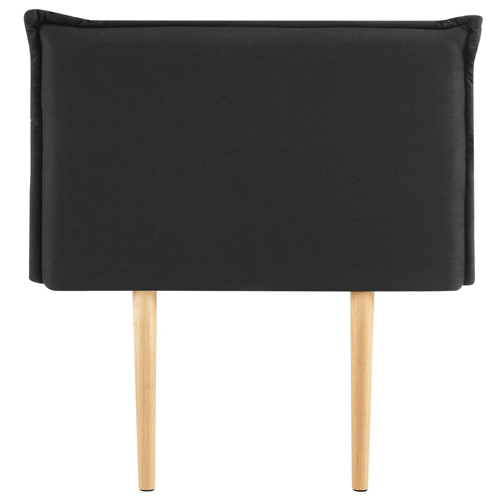 KOPFTEIL NERINA 90x190 cm schwarz - Schwarz, Textil (91/99/7cm) - IDIMEX