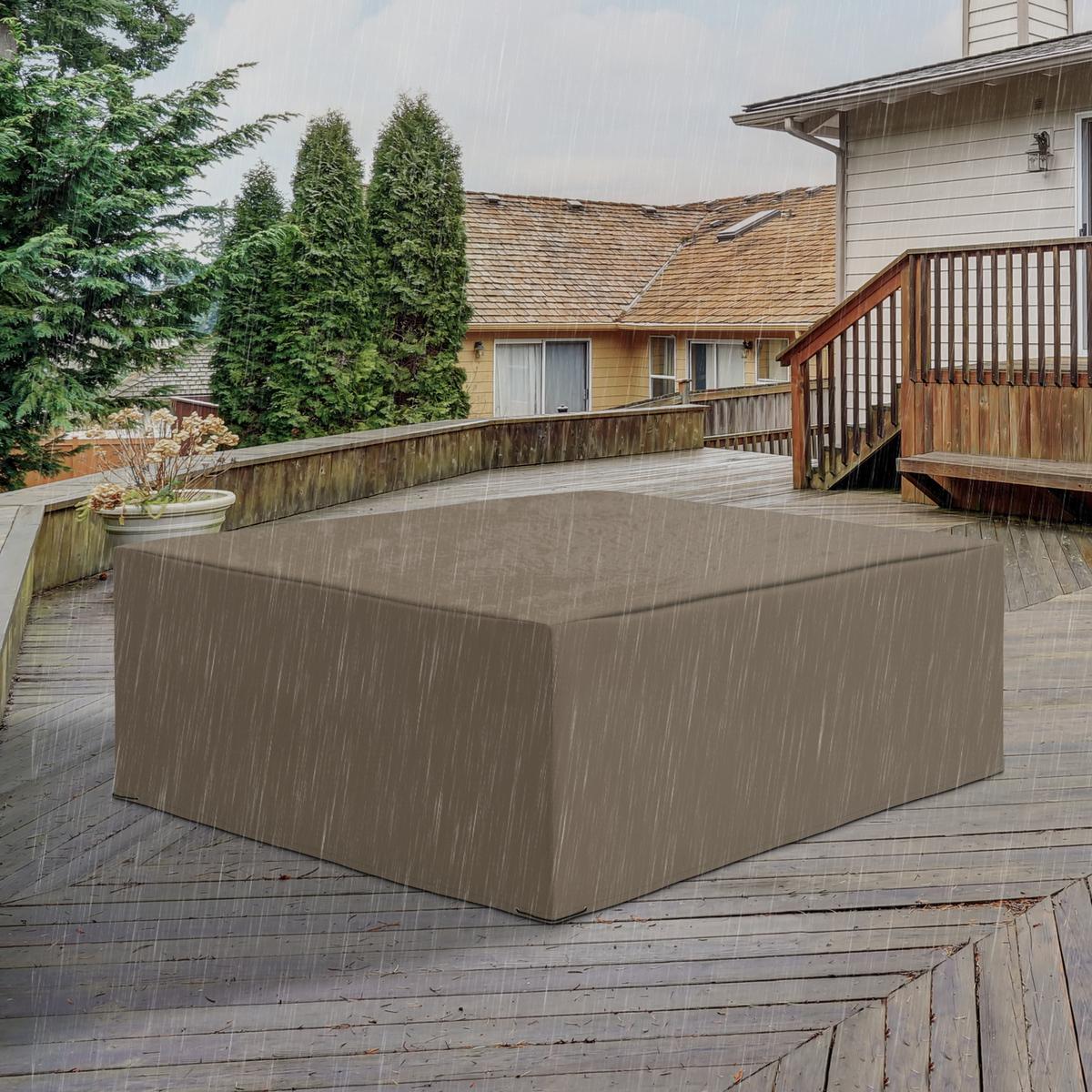 GARTENMÖBEL Abdeckung Oxfordstoff Beige - Beige, Textil (205/90/275cm) - Outsunny