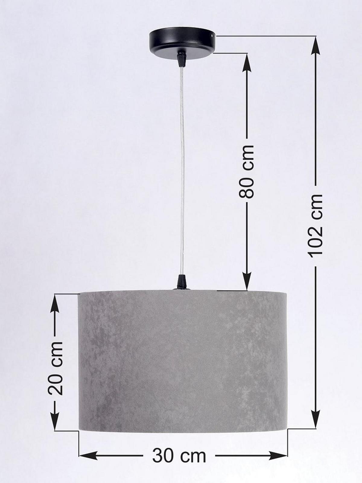 HÄNGELEUCHTE Grau 30/20 cm - Pink/Grau, Kunststoff (30/0.45/20cm) - ONZENO