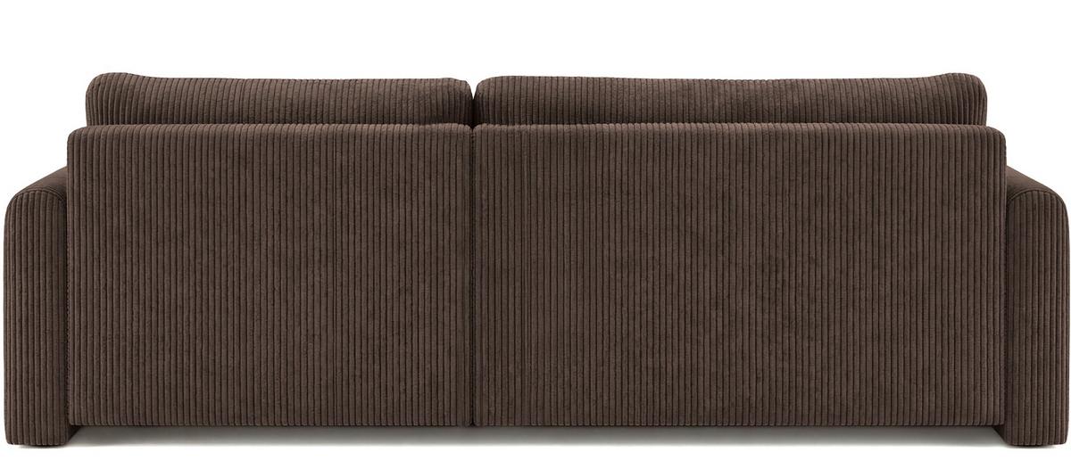 ECKSOFA Cora mit Schlaffunktion & Stauraum, Universell Rechts/Links, Braun Cord Chenille 260/82/160 cm - Schwarz/Braun, Kunststoff/Textil (250/160cm) - WFL GROUP