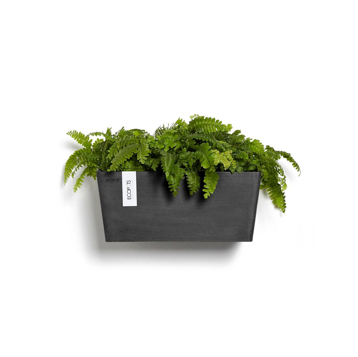 BLUMENTOPF Manhattan Wall 35/17,2/15 cm Dunkelgrau - Dunkelgrau, Kunststoff (35/15cm) - Ecopots