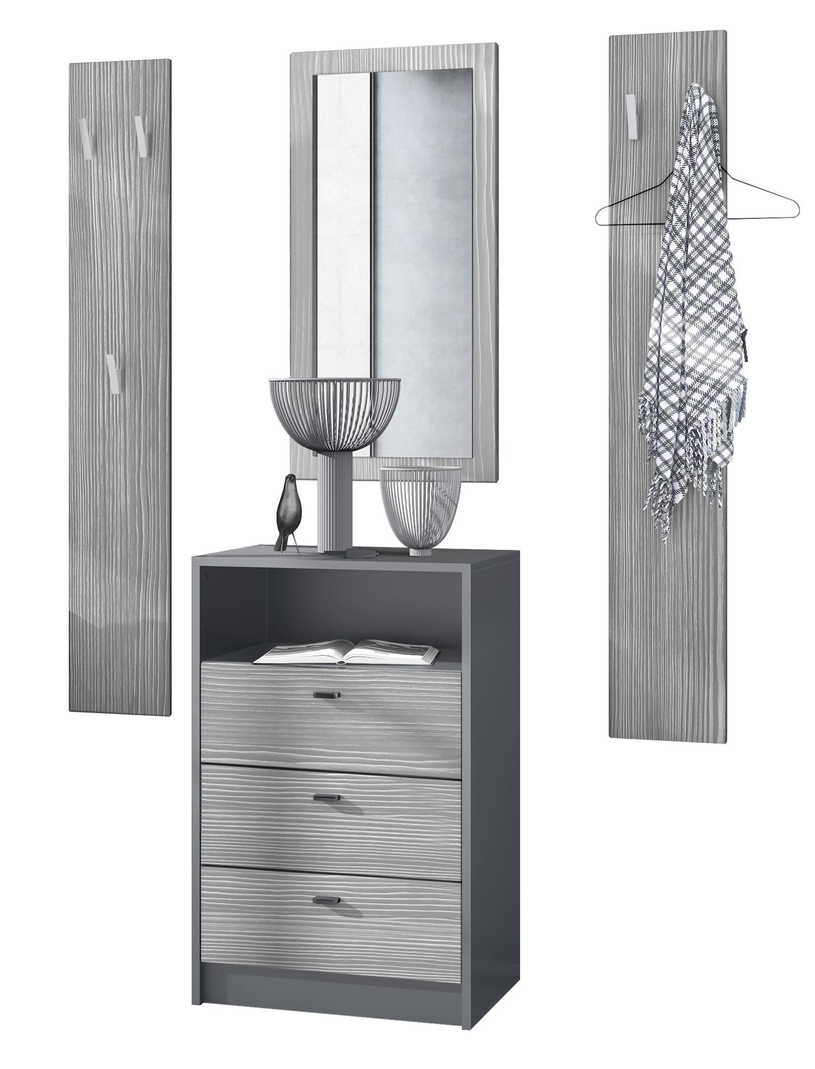 GARDEROBE Pino Avola-Anthrazit - Anthrazit, Holzwerkstoff (135/190/36cm) - Vladon