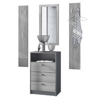 GARDEROBE Pino Avola-Anthrazit - Anthrazit, Holzwerkstoff (135/190/36cm) - Vladon