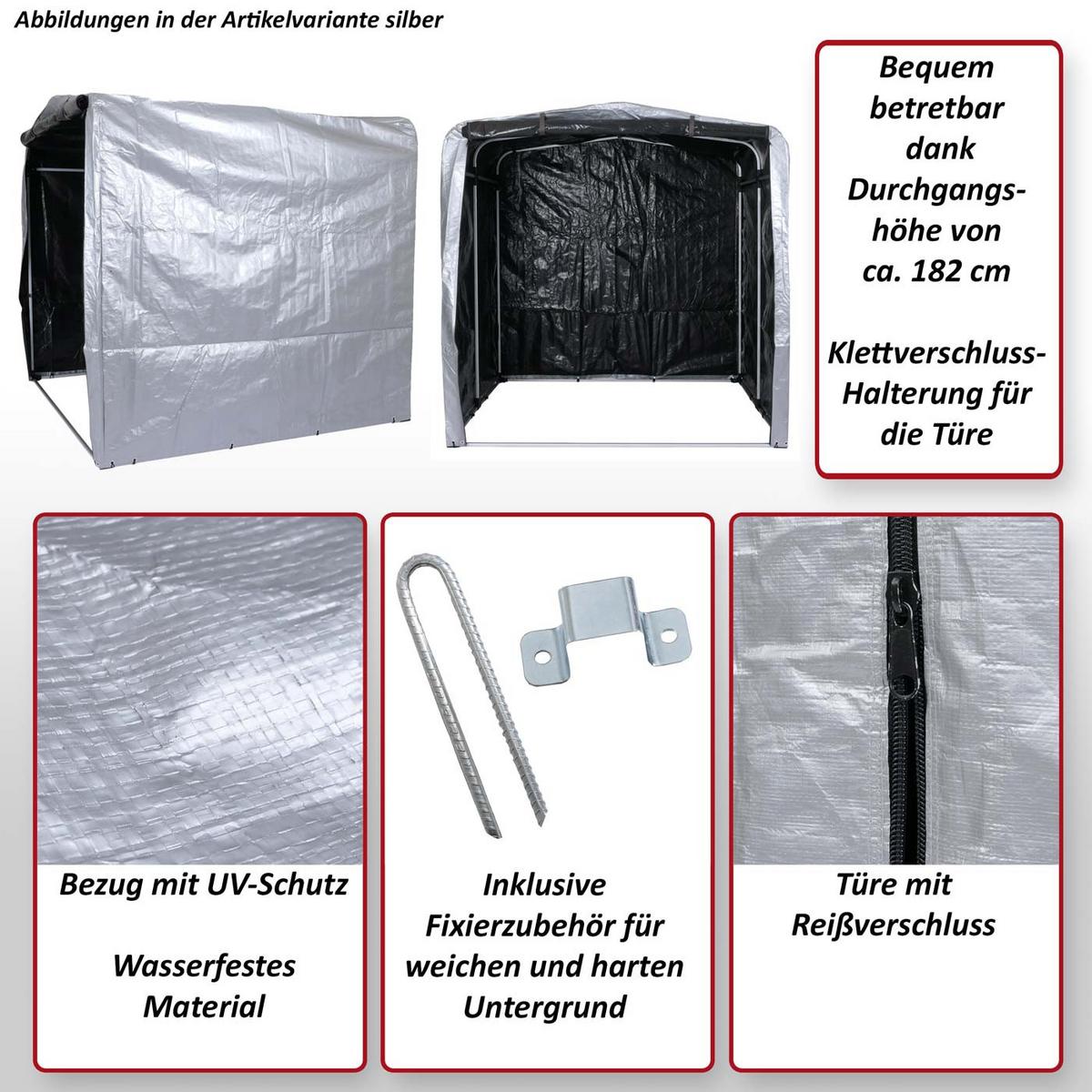 GERÄTEHAUS Silber - Silberfarben, Kunststoff (201/201/201cm) - MCW