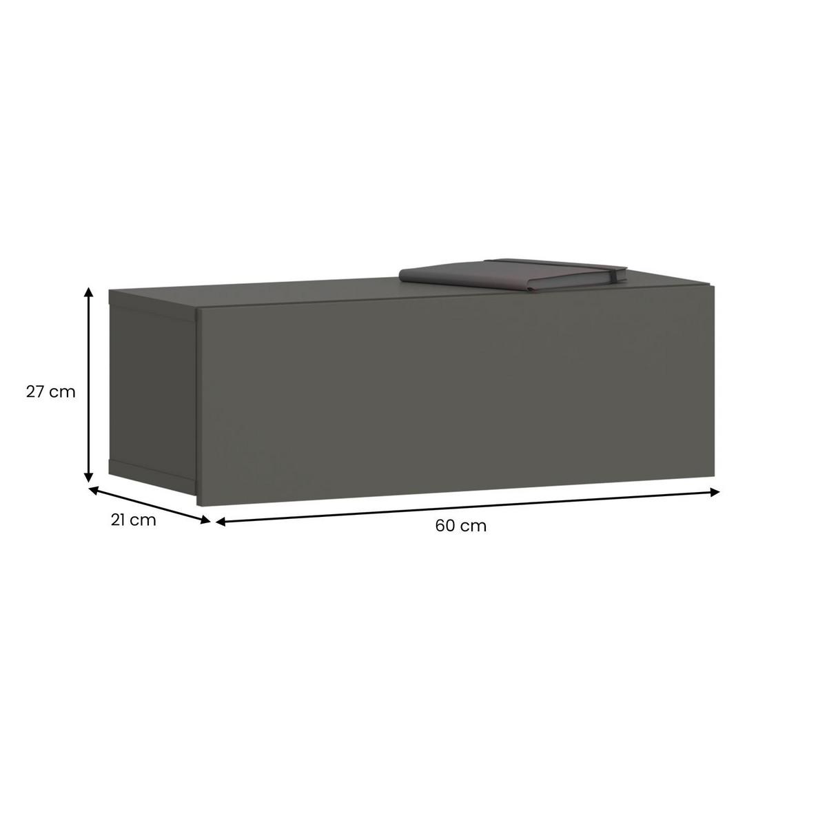 HÄNGENDER NACHTTISCH NANI - Grau, Holzwerkstoff (60/21/27cm) - IDIMEX