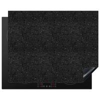 HERDABDECKPLATTE Granit - Schwarz - Grau Herdabdeckung Induktionsfeld 65x52 cm - Anthrazit, Kunststoff (65/52/0.2cm) - MuchoWow