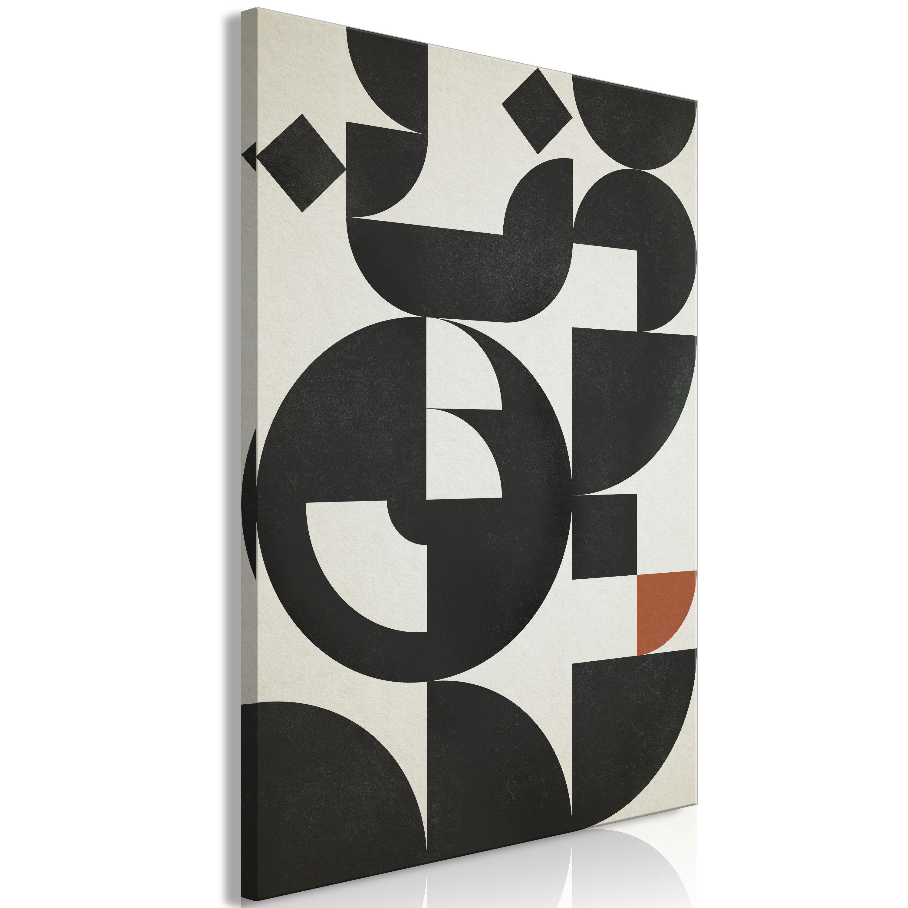 KUNSTDRUCK Schwarz 40/60 cm - Schwarz/Grau, Textil (40/60cm) - KUNSTLOFT