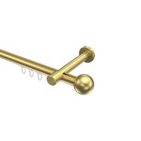 GARDINENSTANGE INNENLAUF Prestige Luino 300 cm (geteilt in 3 x 100 cm), 1-läufig, 20 mm Ø Messing-Optik - Messingfarben, Metall (300cm) - INTERDECO