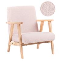 KINDERSESSEL Bouclé Pastellrosa Linde - Pink, Textil (46/58/55cm) - Beliani