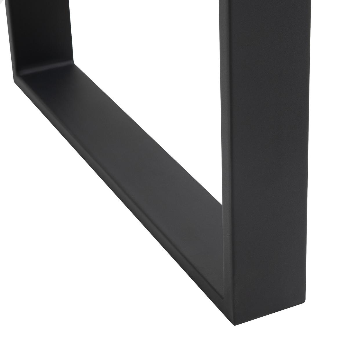 TISCHBEINE, 2er-Set Tischkufen, Möbelfüße aus Vierkantprofilen, 60 x 72 cm Stahl - Schwarz, Metall (8/72/60cm) - HOMCOM