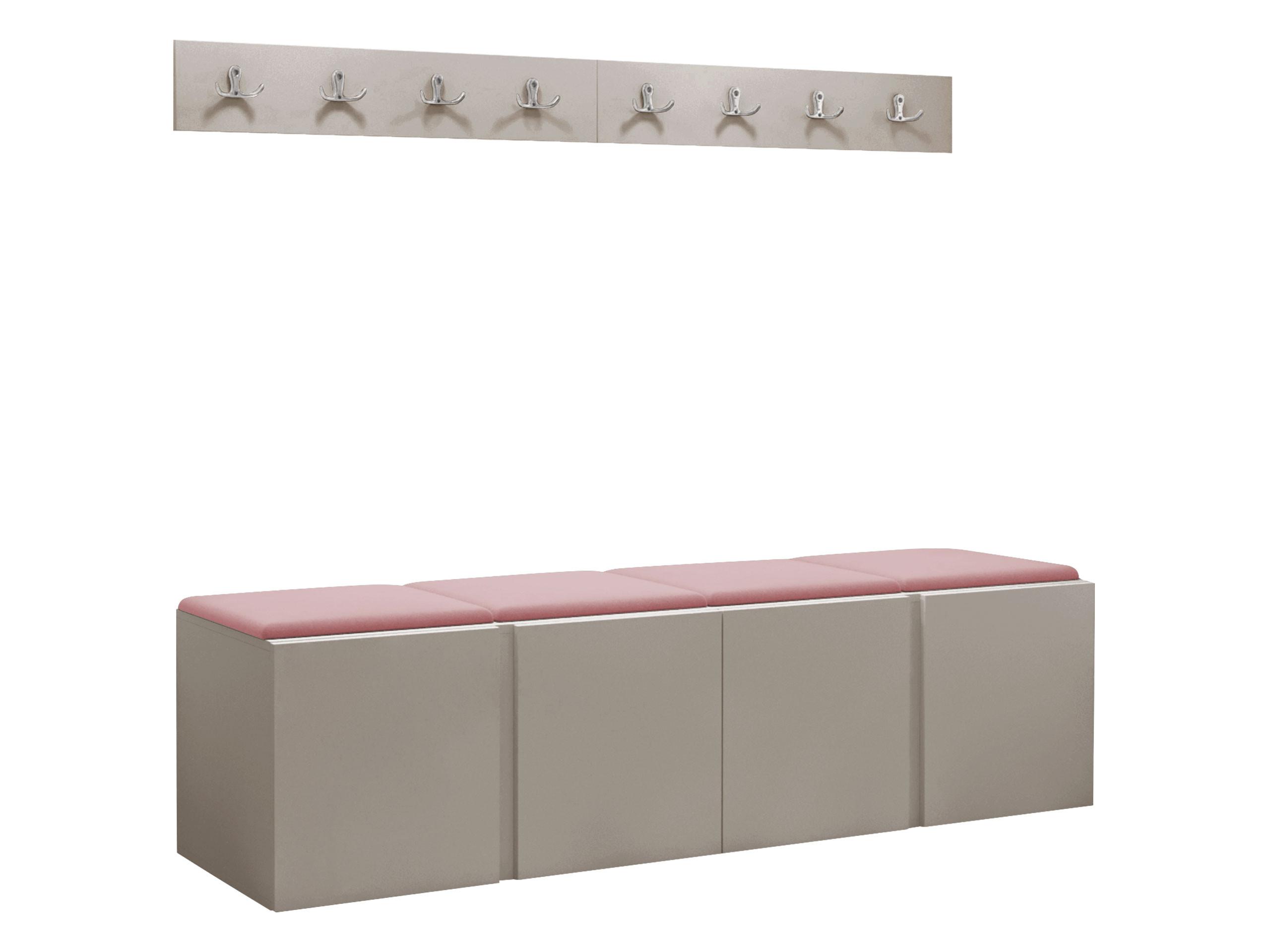 GARDEROBEN-SET Orion VII - Kaschmir/Rosa, Holzwerkstoff/Kunststoff (168/42/46cm) - MIRJAN24