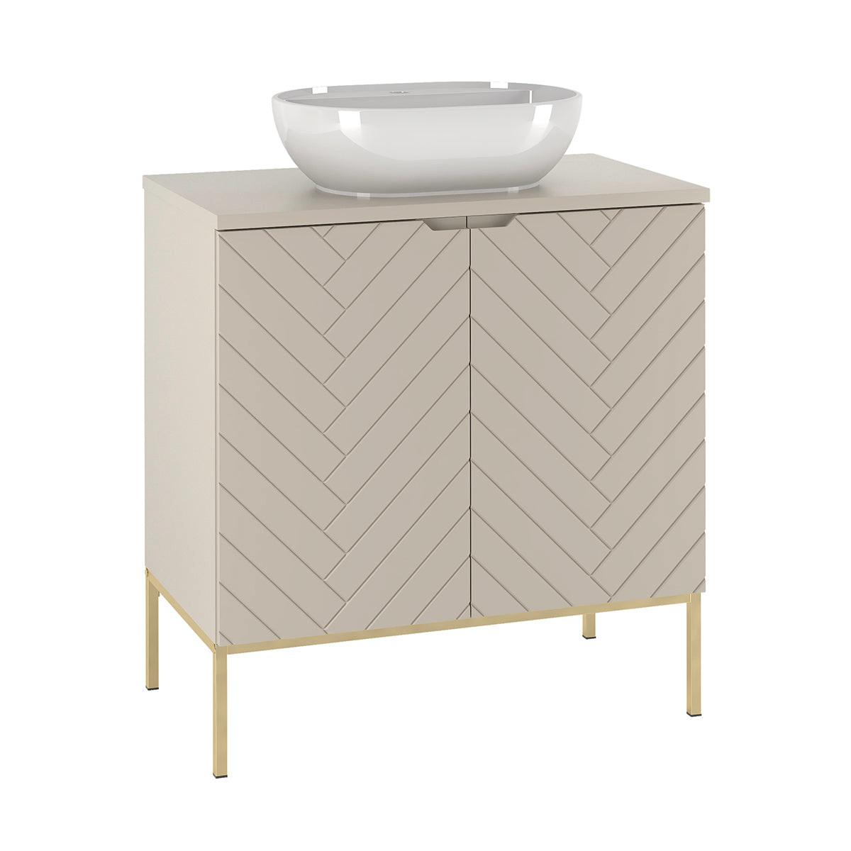 WASCHTISCH 80.6cm Daria Kaschmir - Beige, Holzwerkstoff (80.6/84.2/46.5cm) - Petits-meubles