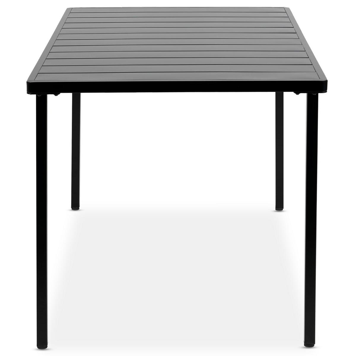 GARTENTISCH AZALEA schwarz - Schwarz, Metall (80/140/75cm) - IDIMEX