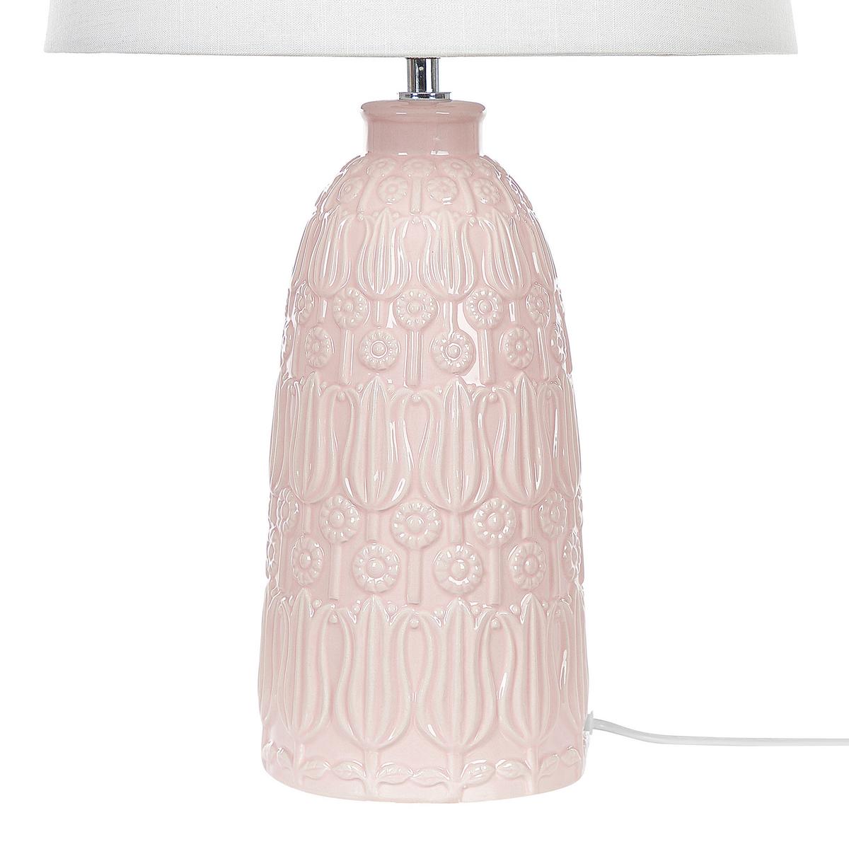 TISCHLAMPE Zarima 35/35/56 cm - Pink, Keramik (35/35/56cm) - Beliani