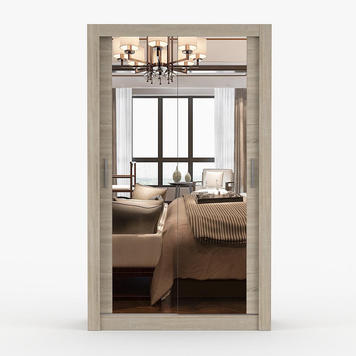 KLEIDERSCHRANK Milan 120 cm, 120/215/64, 2-türig, Sonoma-Eiche - Sonoma Eiche, Holzwerkstoff (120/215/64cm) - imoebel24
