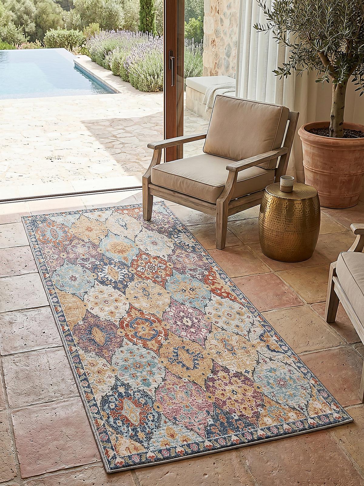TEPPICH Outdoor Orientalisch LIMMAT Polypropylen Mehrfarbig 80 x 150 cm - Multicolor, Textil (80/150cm) - KADIMA DESIGN