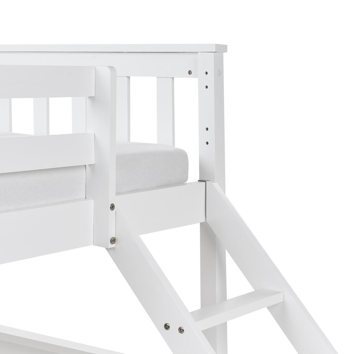 HOCHBETT Kiefernholz 90/140/200 cm Weiß Bierne - Weiß, Holz (90/200cm) - Beliani