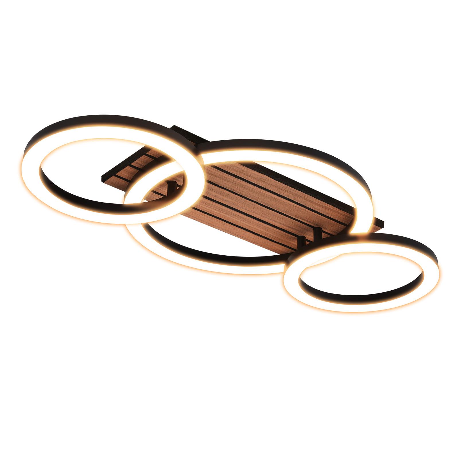 LED DECKENLEUCHTE Krellis 58.4/30/8 cm - Schwarz, Kunststoff/Metall (58.4/30/8cm) - ZMH