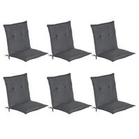 NIEDERLEHNERAUFLAGE Loft NL 100/50/6cm Graphitgrau 6tlg - Graphitfarben, Textil (6/6/100cm) - Beautissu 