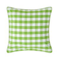 KISSENHÜLLE Karo-Muster 45/45 cm, 100% Baumwolle - Grün, Textil (45/45cm) - Homescapes