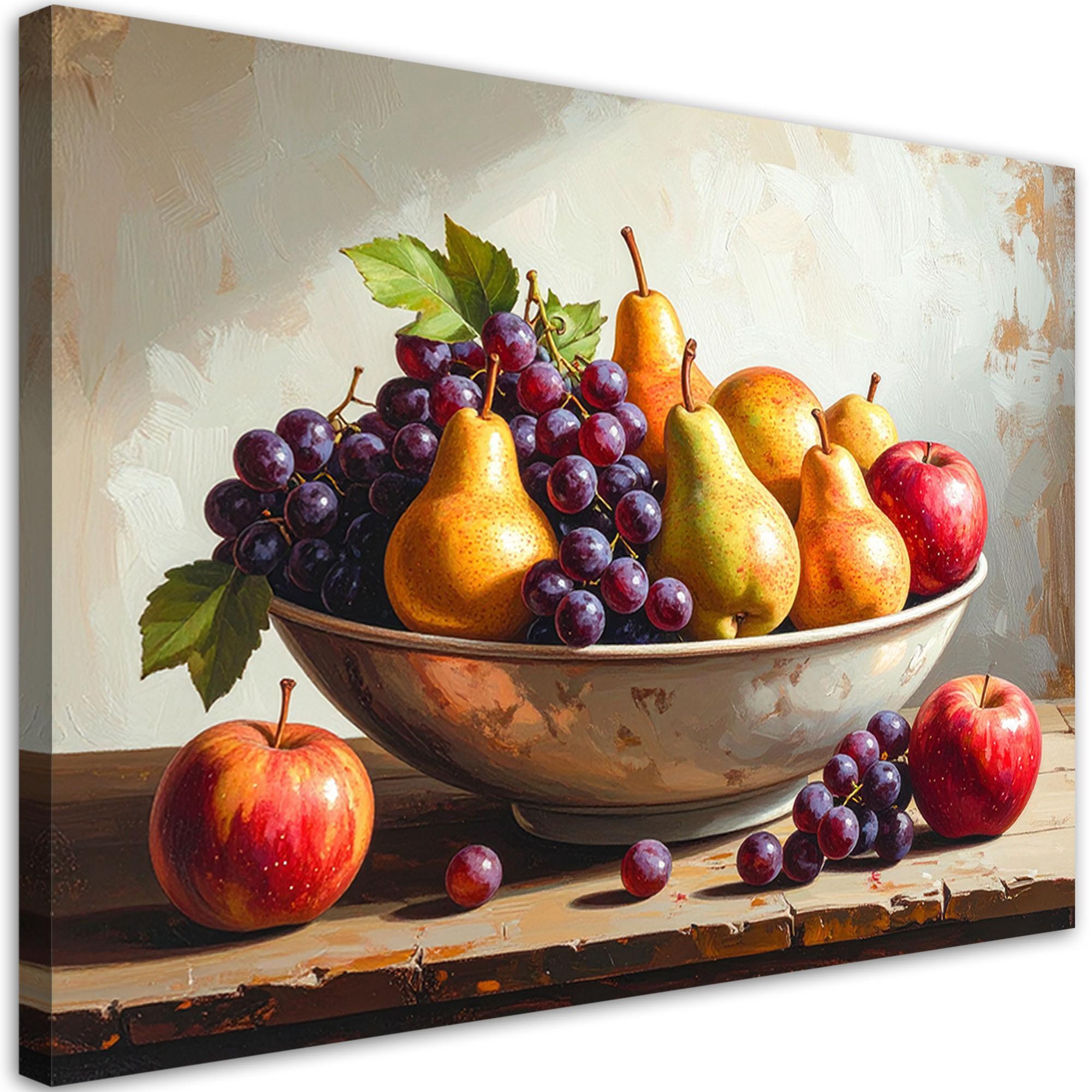 LEINWANDBILD Essen & Trinken 60x40cm - Multicolor, Textil (60/40cm) - Feeby