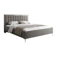 POLSTERBETT ISADORA SILVER mit Bettkasten 140x200 cm Royal Velvet 250 - Grau, Textil - Lookway
