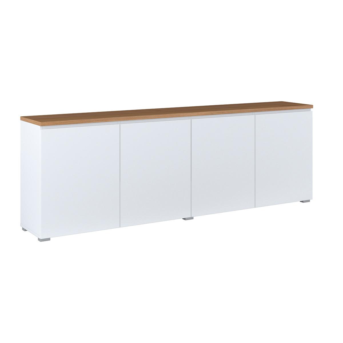 SIDEBOARD Liko Weiß und Holz - Weiß, Holzwerkstoff (200/67.9/34.5cm) - Petits-meubles