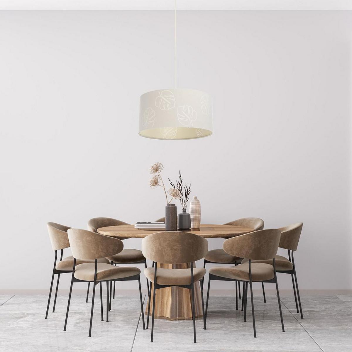 HÄNGELEUCHTE Beige 60/100 cm - Beige, Kunststoff (30/0.8/100cm) - ONZENO