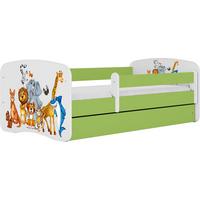 KINDERBETT Emily mit Schublade und Matratze, Grün 70x140 cm - Braun, Holzwerkstoff (140/70cm) - WFL GROUP