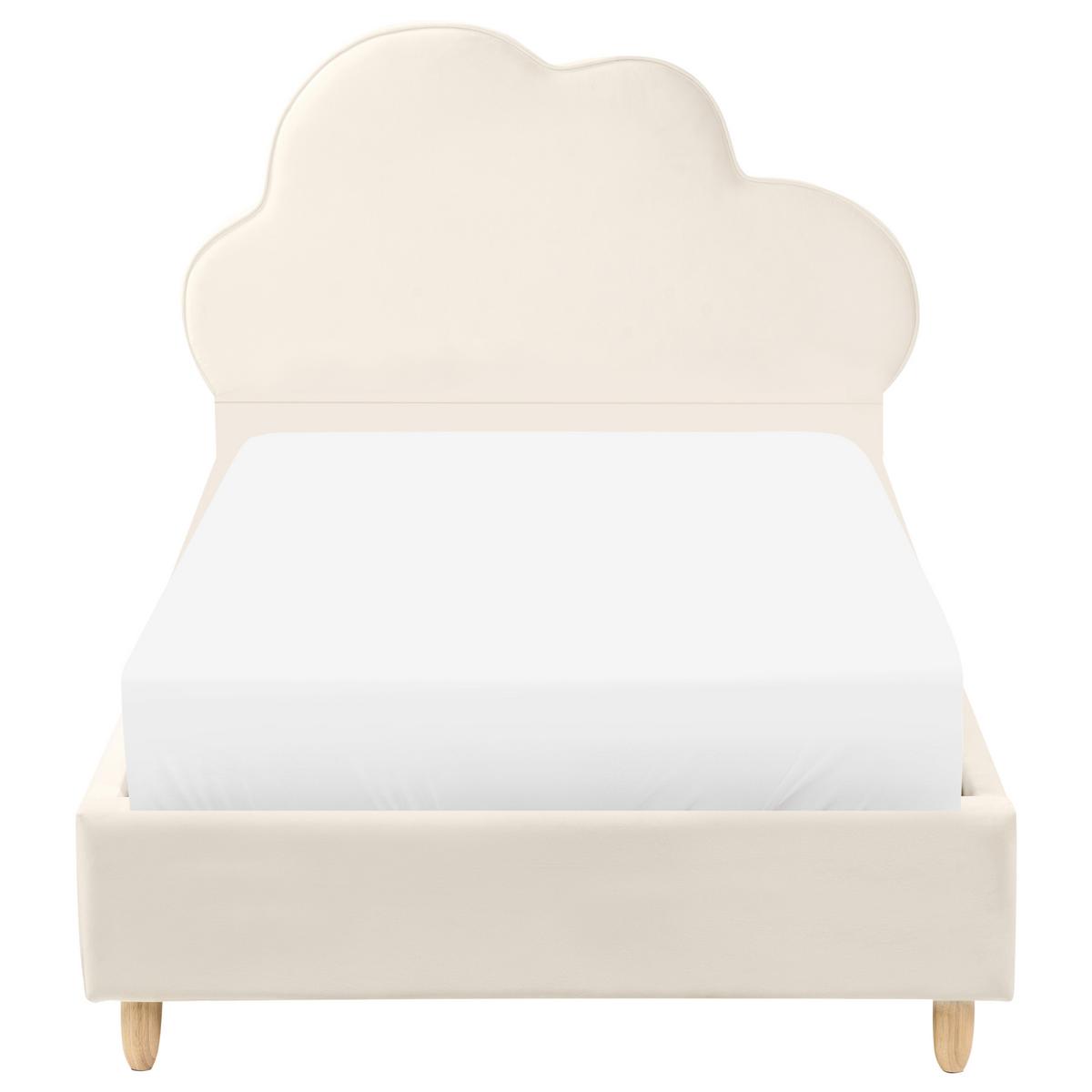 KINDERBETT 90/200 cm Hellbraun Bellevue - Hellbraun/Beige, Textil (90/200cm) - Beliani
