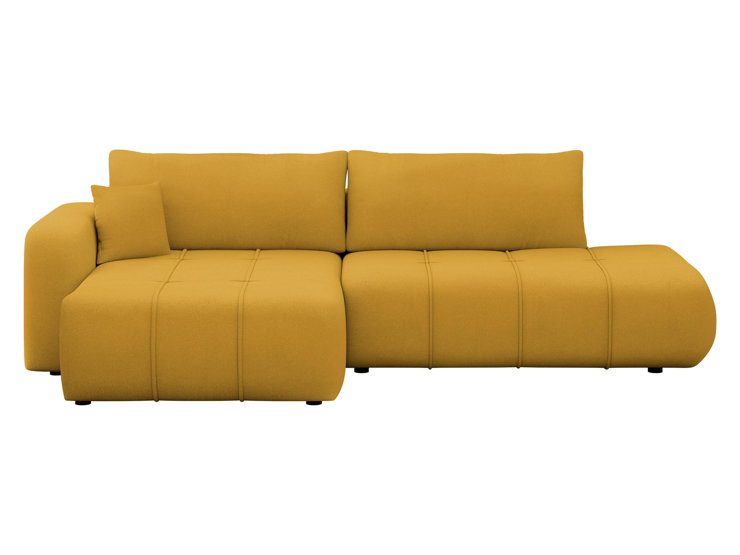 ECKSOFA Furyn O, Seite: Links - Gelb/Schwarz, Holzwerkstoff/Kunststoff (262/145cm) - MIRJAN24