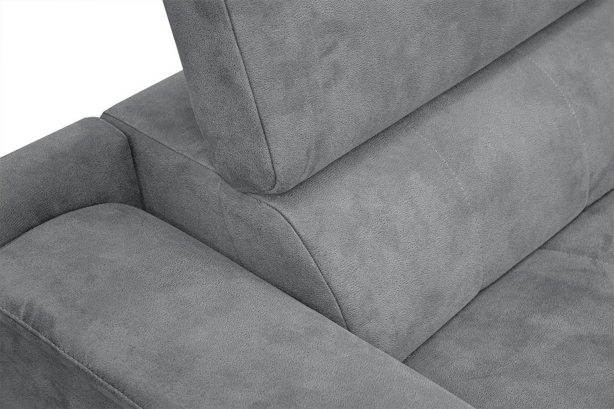 ECKSOFA FIERO 4-Sitzer, grau - Dunkelgrau/Schwarz, Holzwerkstoff/Textil (288/170cm) - Wozimo