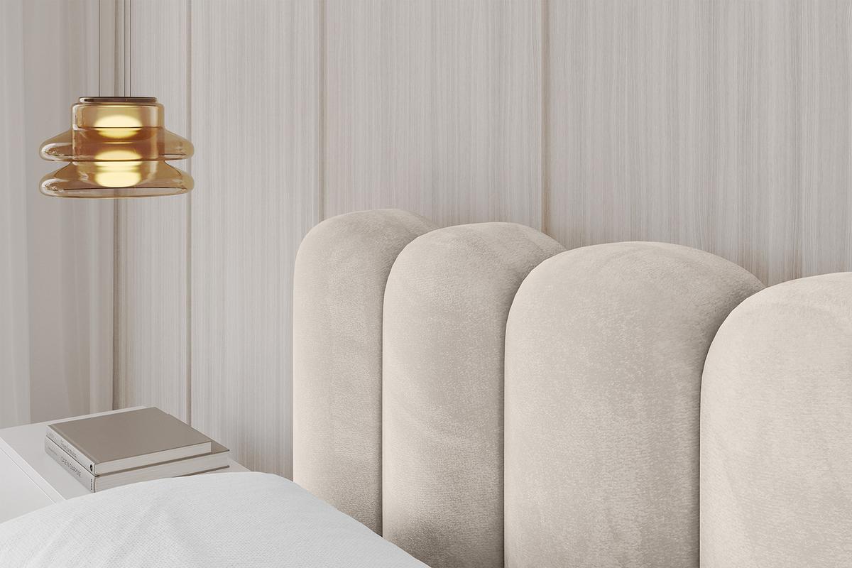 POLSTERBETT mit Bettkasten und Lattenrost, Bett mit Matratze H3/H4 - SENA-v1 180x200 Beige - Beige, Holzwerkstoff/Textil (180/200cm) - ALTDECOR