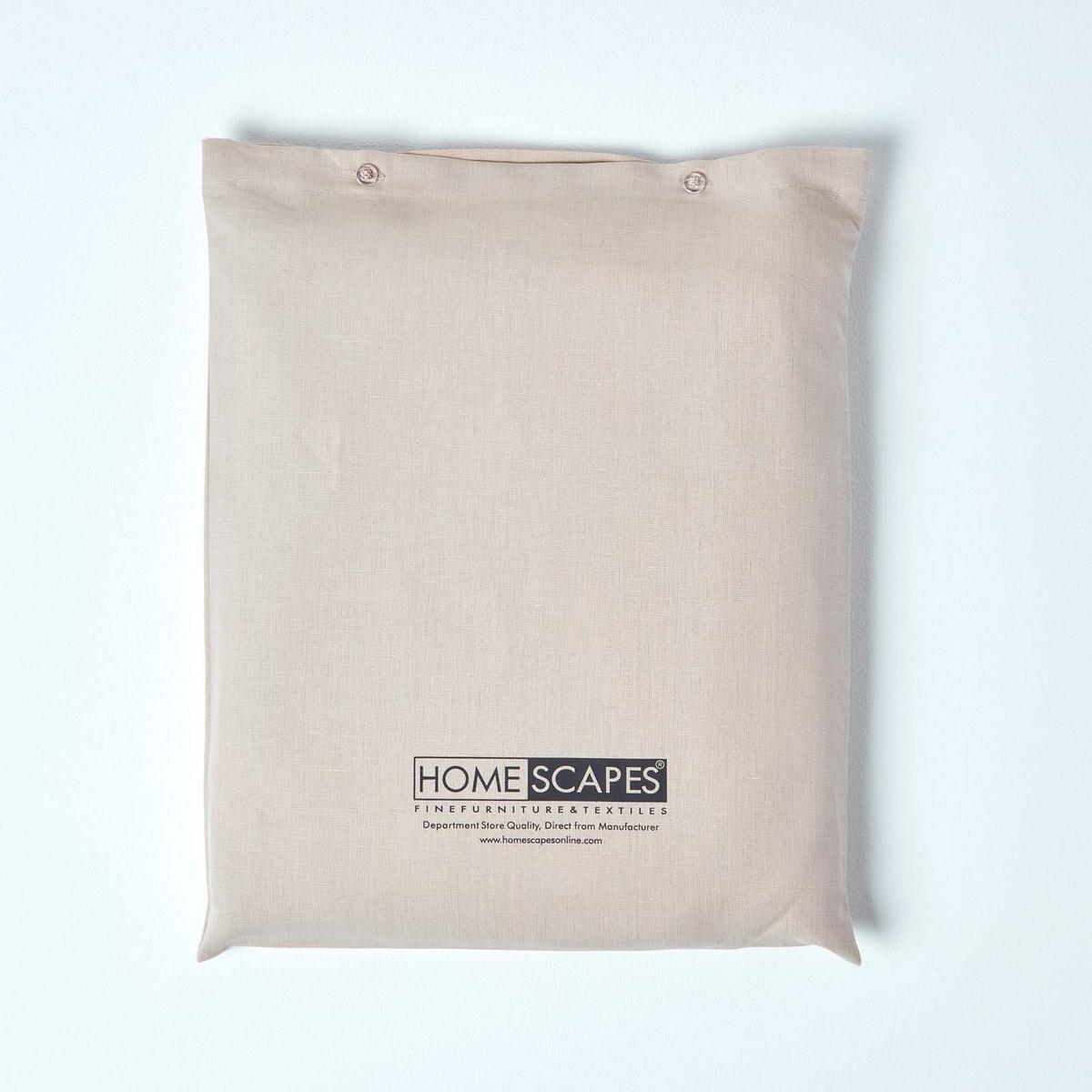 LEINEN-BETTLAKEN ohne Gummizug aus 60% Leinen & 40% Baumwolle - Beige, Textil (240/275cm) - Homescapes