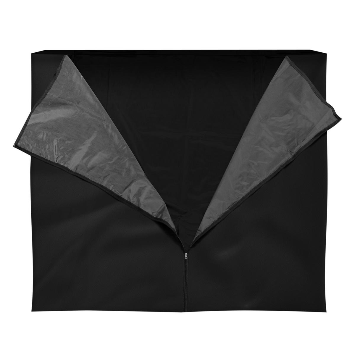 KAMINHOLZREGAL ABDECKUNG 185 x 125 cm Schwarz aus Polyester wetterfest - Schwarz, Kunststoff (125/125/185cm) - ML-DESIGN