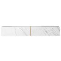 TV-LOWBOARD Bisira Weiße Marmoroptik / Gold 200 cm - Weiß, Holzwerkstoff (200/30/31.6cm) - Selsey
