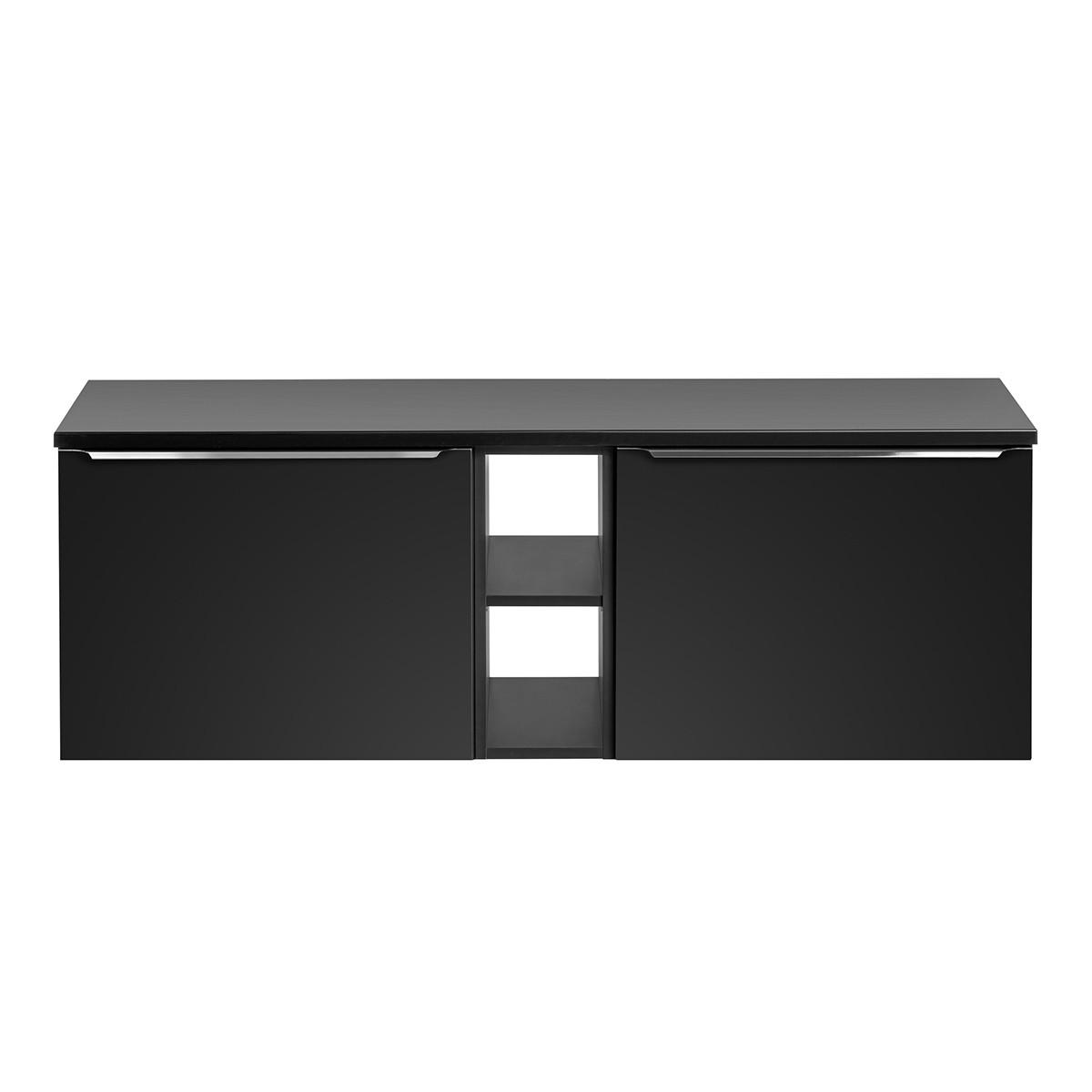 WASCHTISCHUNTERSCHRANK 140cm Éros Schwarz - Schwarz, Holzwerkstoff (140/48/46cm) - Petits-meubles