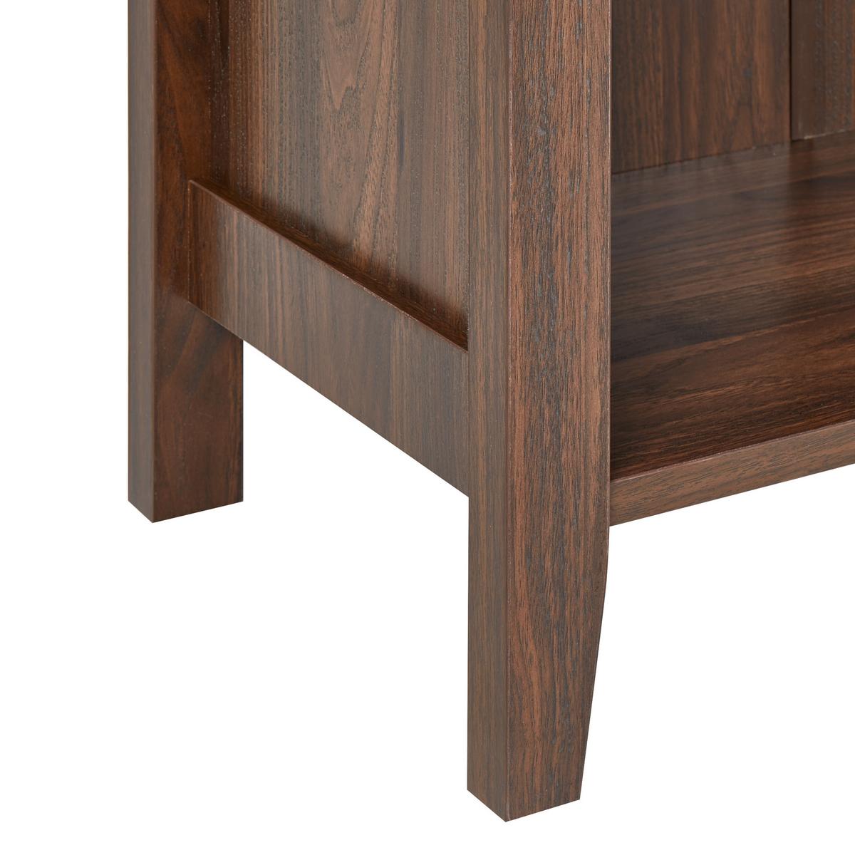 SIDEBOARD Dunkelbraun Walkerston - Braun, Holzwerkstoff (66/80/30cm) - Beliani