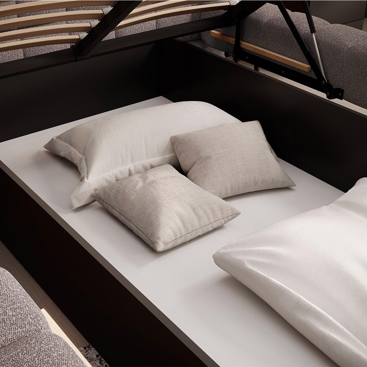BOXBETT 180/200 Ezio Hellgrau - Grau, Holz (180/200cm) - Petits-meubles