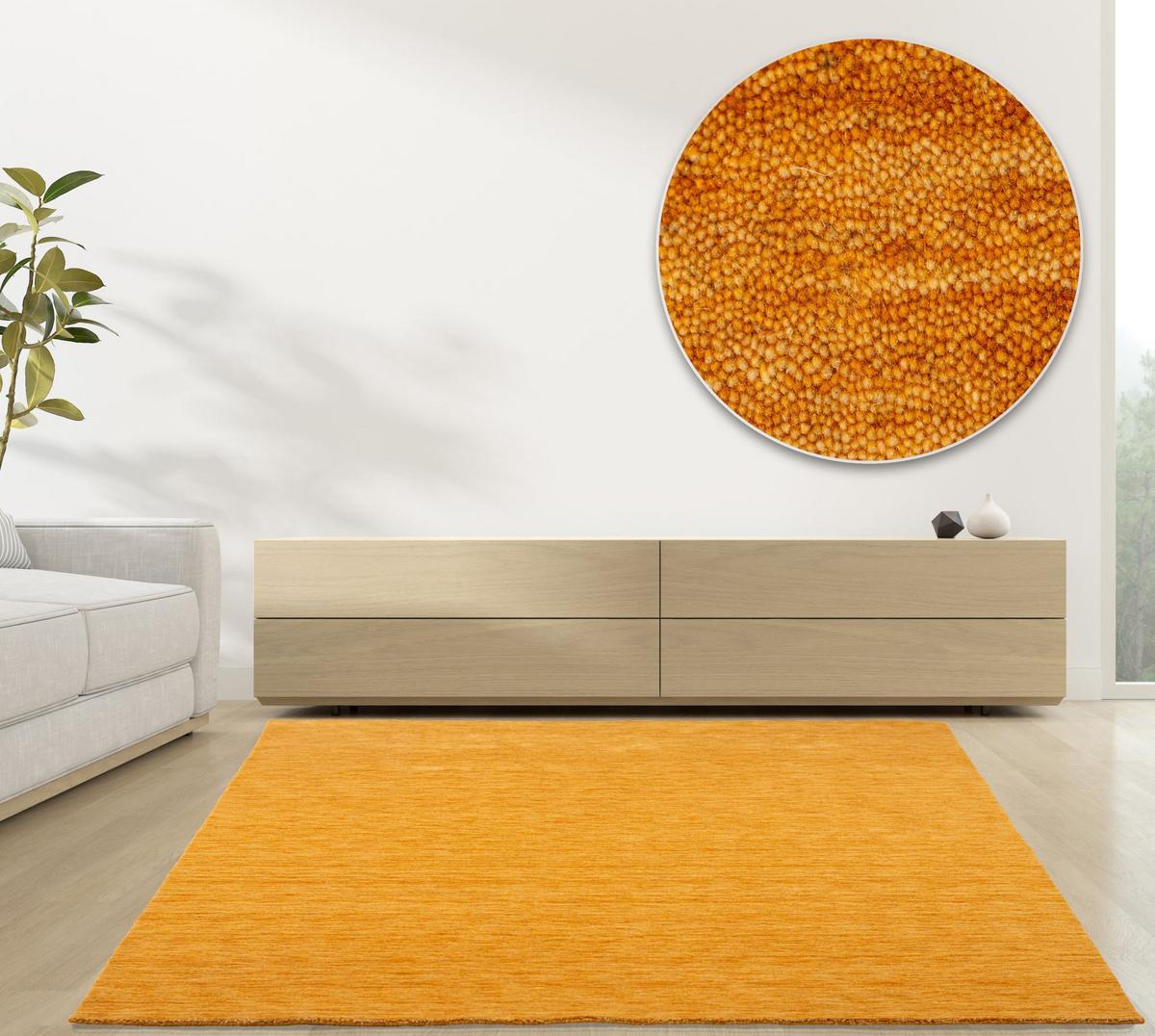 WEBTEPPICH Luxus Designerteppich 40x60 cm - Goldfarben, Textil (40/60cm) - Rug and Roll