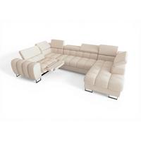WOHNLANDSCHAFT Bastien Relax - Creme, Holzwerkstoff/Textil (350/95/198cm) - Fun Möbel